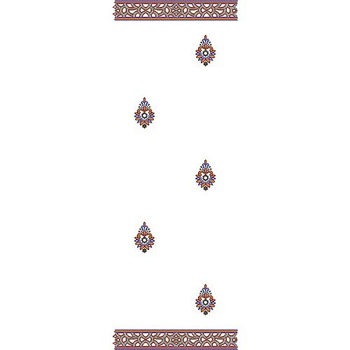 Double Sequins Scarf Dupatta Embroidery Design