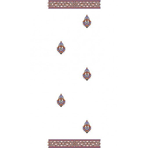 Double Sequins Scarf Dupatta Embroidery Design
