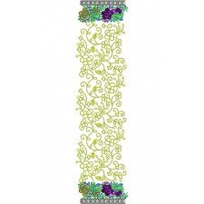 Flat Embroidery Design | Jall with Border
