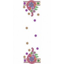 Fancy Indian Scrf Embroidery Design