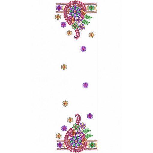 Fancy Indian Scrf Embroidery Design