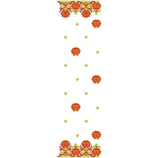 8889 Scarf Embroidery Design