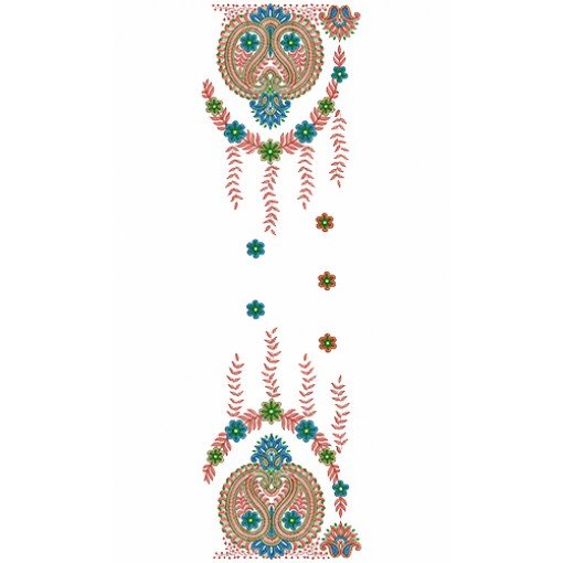 9052 Scarf Embroidery Design