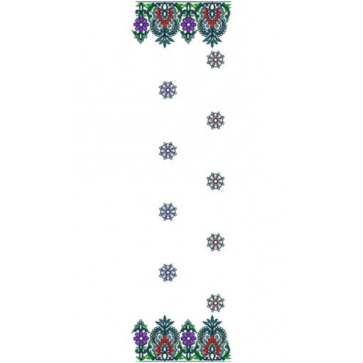 9363 Dupatta Embroidery Design