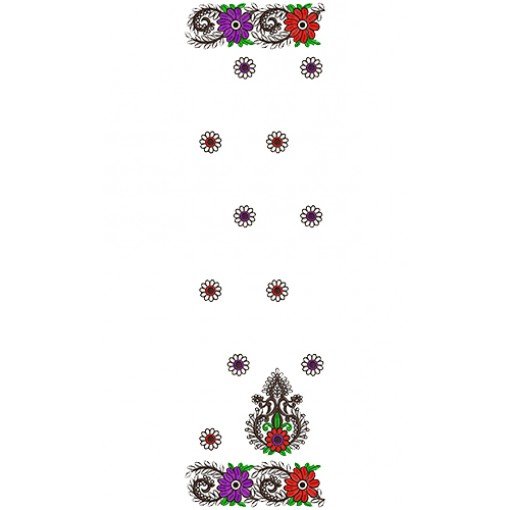 9368 Dupatta Embroidery Design
