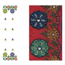 11333 Dupatta Embroidery Design