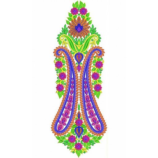 Long Dress Embroidery Design