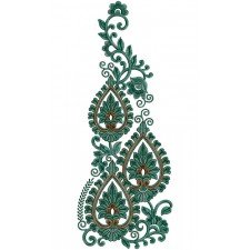 Wedding Dress Kali Embroidery Design 14154