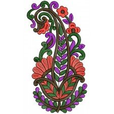 Latest Pakistani Fashion Kali Embroidery Design 14473