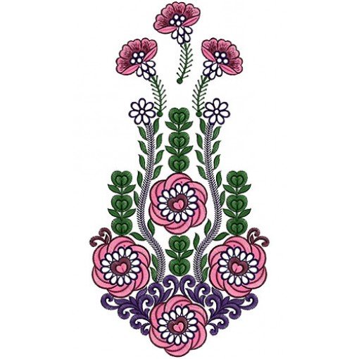 Latest Dresses Kali Embroidery Design 14650
