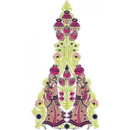 Lehanga Choli Kali Embroidery Design 16843