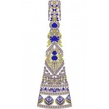 Indonesian Batik Cording Kali Embroidery Design 16873