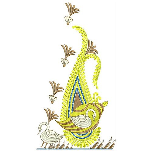 Swan Conch Shell Kali Embroidery Design 23967