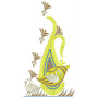 Swan Conch Shell Kali Embroidery Design 23967