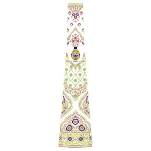 Pink Flower Pot In Kali Embroidery Design 24502