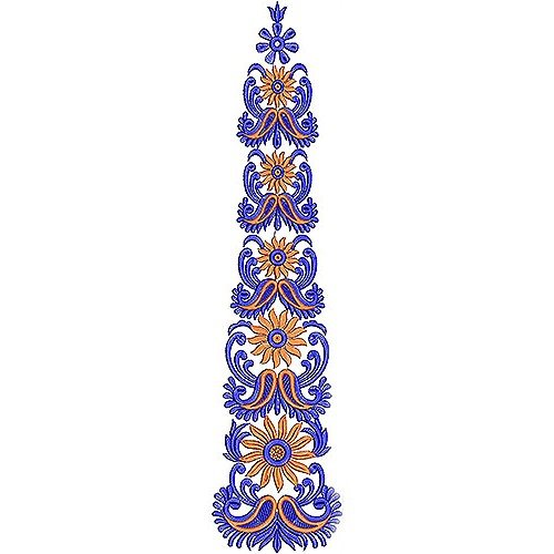 Net Fabric Kali Embroidery Design 2457