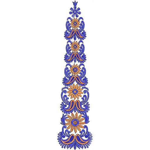 Net Fabric Kali Embroidery Design 2457