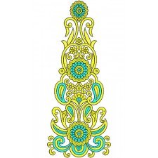 Fuchsia Design Paisley | Green Floral Embroidery Design