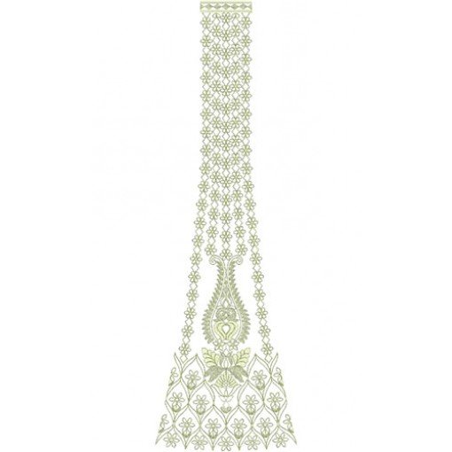 Cording Rhinestone Handwork Ghagara 30072