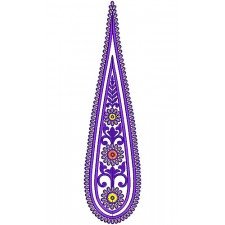 Long Ballroom Dress Embroidery Design 3143