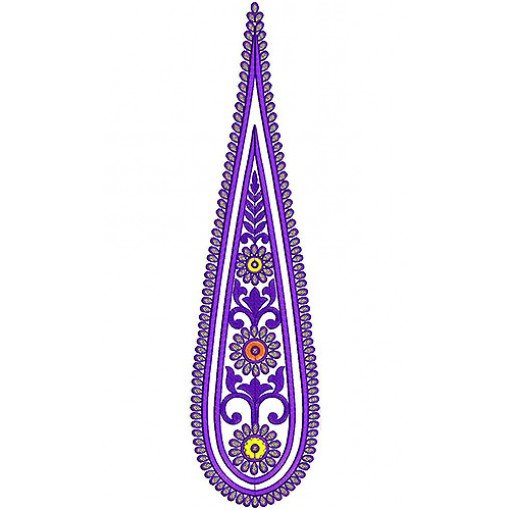 Long Ballroom Dress Embroidery Design 3143