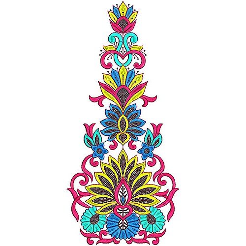 Sequins Kali Dress Embroidery Design