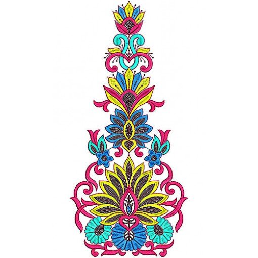 Sequins Kali Dress Embroidery Design