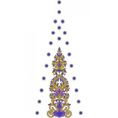 Sari Sequins Kali Embroidery Design