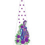 Metallic Hand Embroidery Kali Design