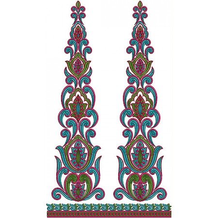 Long Anarkali Dresses Kali Embroidery Design