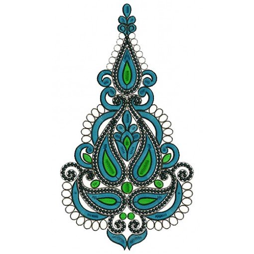 9399 Anarkali Embroidery Design