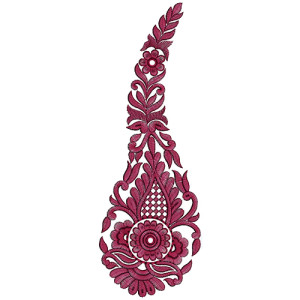 9713 Anarkali Embroidery Design