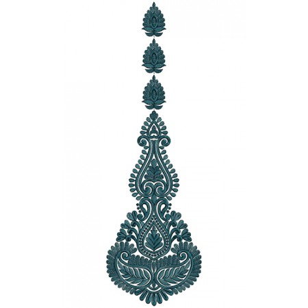 9718 Anarkali Embroidery Design
