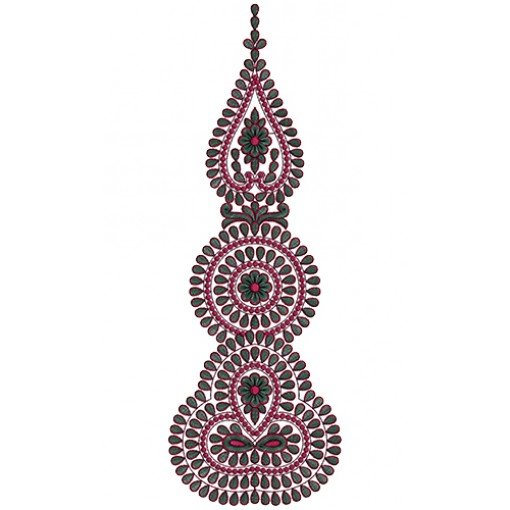 9817 Anarkali Embroidery Design