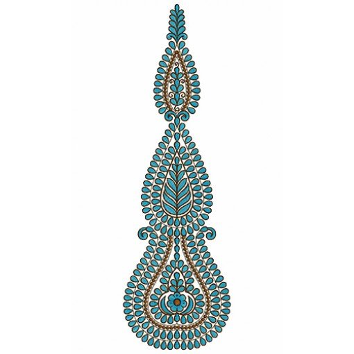 9818 Anarkali Embroidery Design