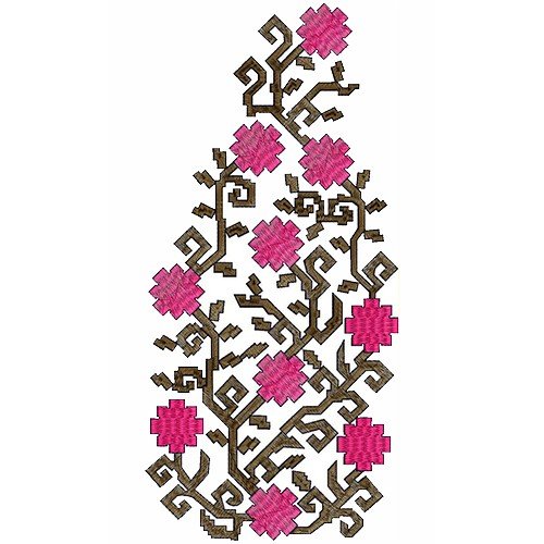 9873 Aanarkali Embroidery Design