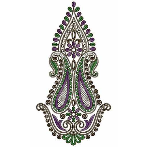 9917 Anarkali Embroidery Design