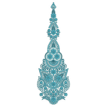Anarkali Dress Kali Embroidery Design 25731