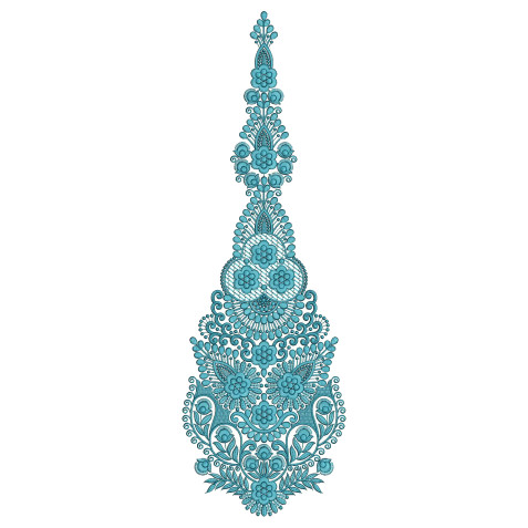 Anarkali Dress Kali Embroidery Design 25731