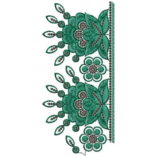 Satin Rose Floral Sequins Lace
