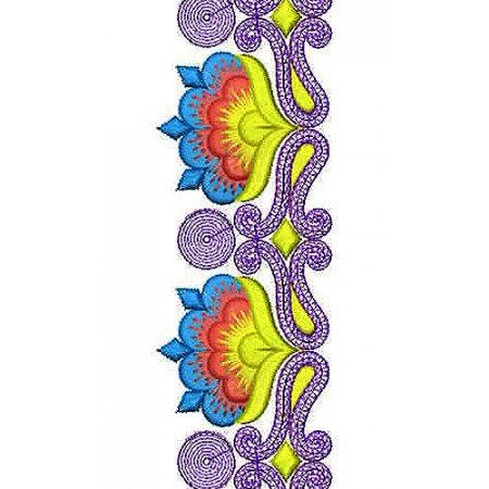 Embroidery Colorful Lace Design