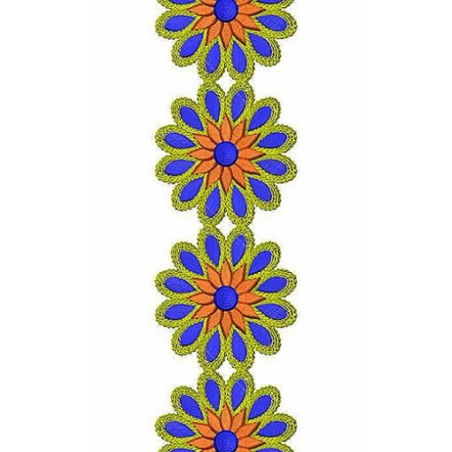 Floral CutWork Lace Border Embroidery Design