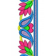 Bold Satin Lace Embroidery Design