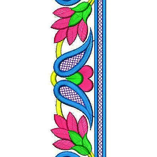Bold Satin Lace Embroidery Design