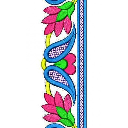 Bold Satin Lace Embroidery Design