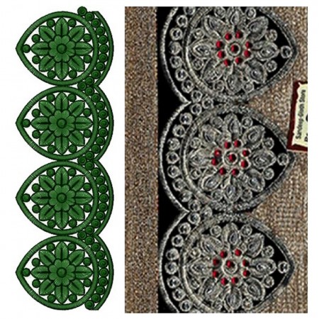 Lace Machine Embroidery Design 12486