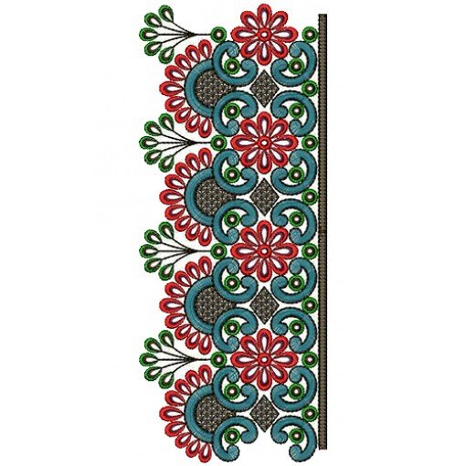 Bohemian Wedding Lace Embroidery Design 12502