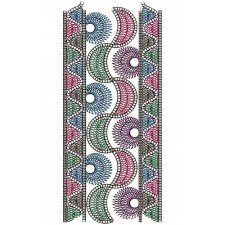 Vibrant Look Lace Border Embroidery Design 14125