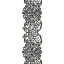 Lace Brocade Sequins Embroidery Design 14359
