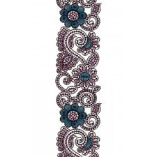 Awesome Cording With Sequins Lace Design 14360